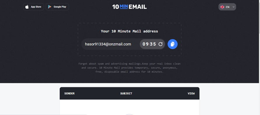 10 minutes mail