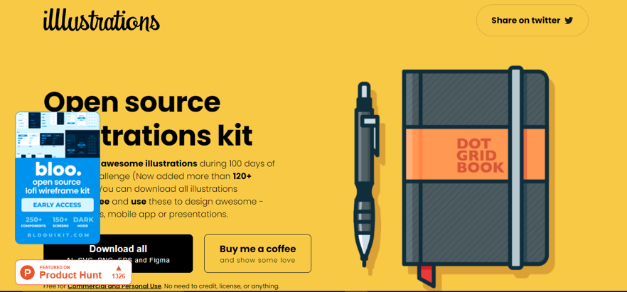 List of free illustrations