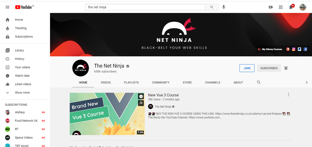 Youtube Net ninja Youtube Channel
