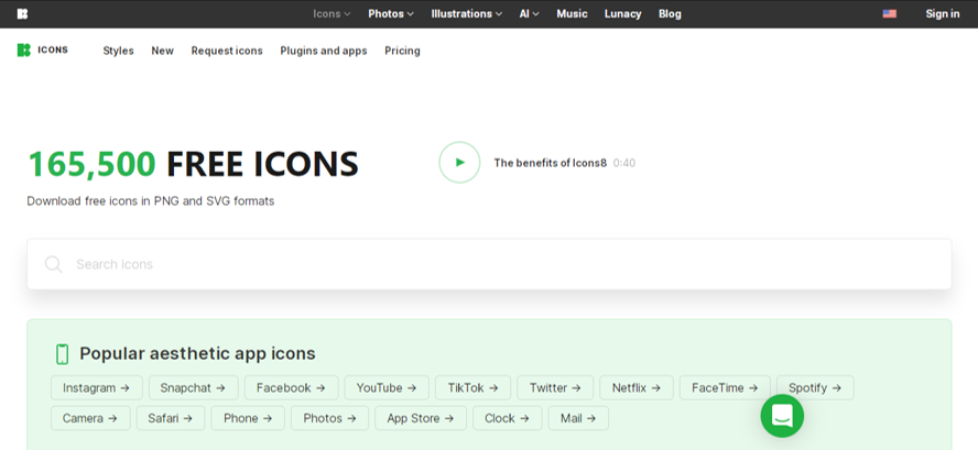 Free icons resources